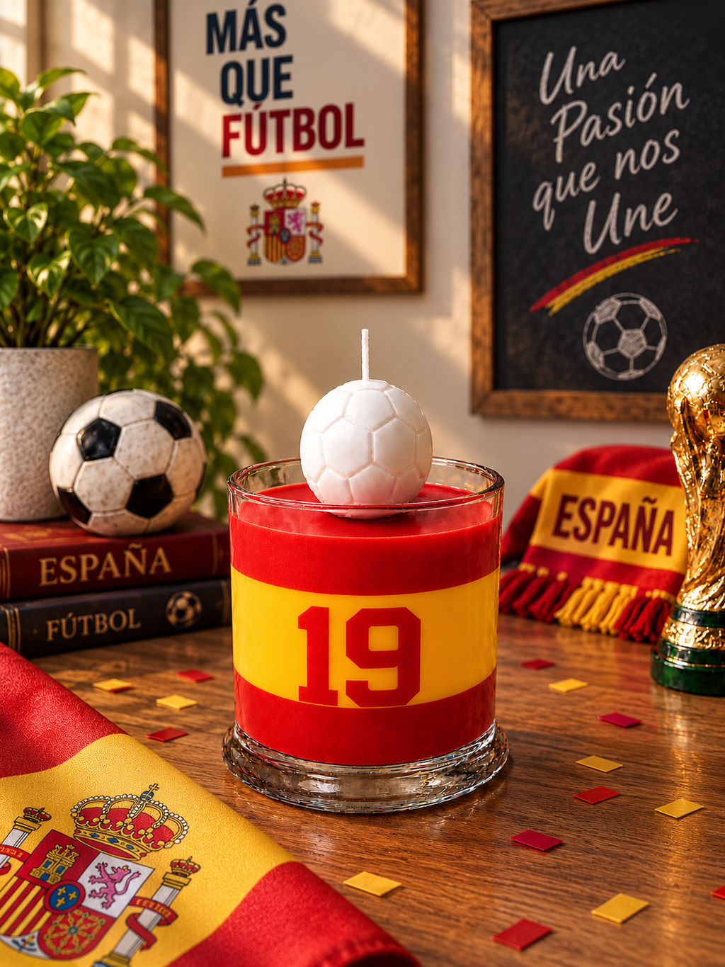 Spain Football Candle