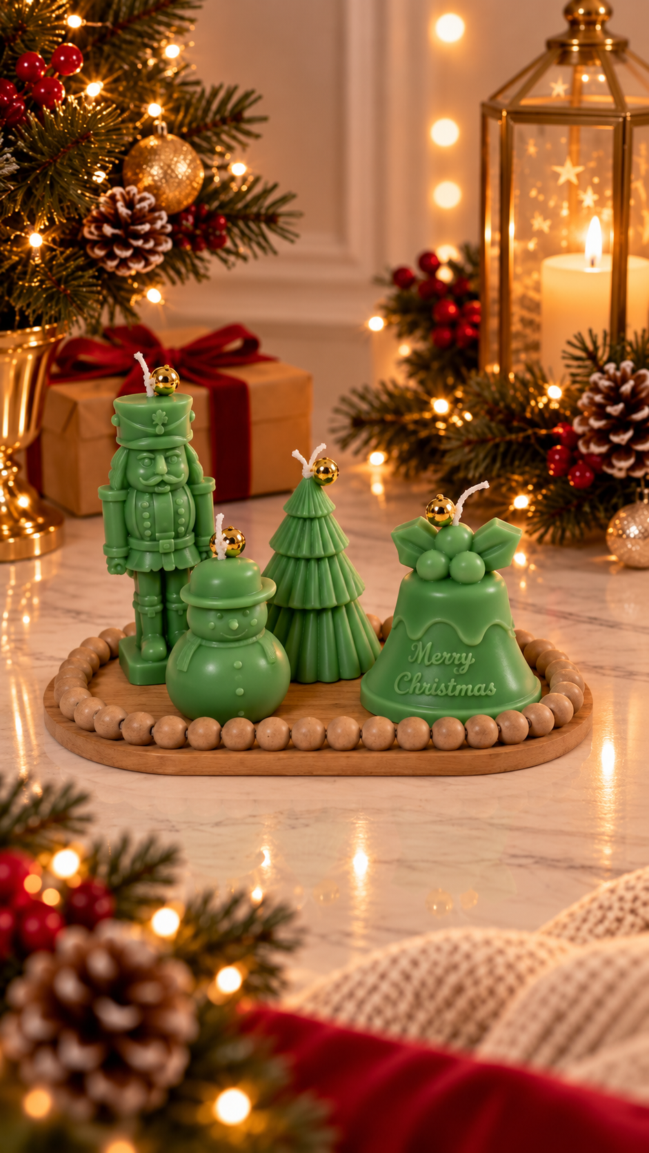 Christmas Glow Candle Tray