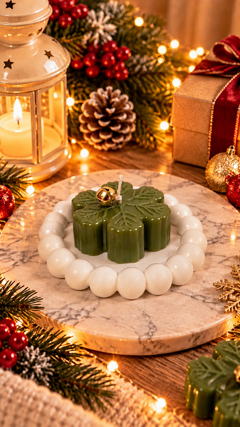 Christmas Snowflake Candle