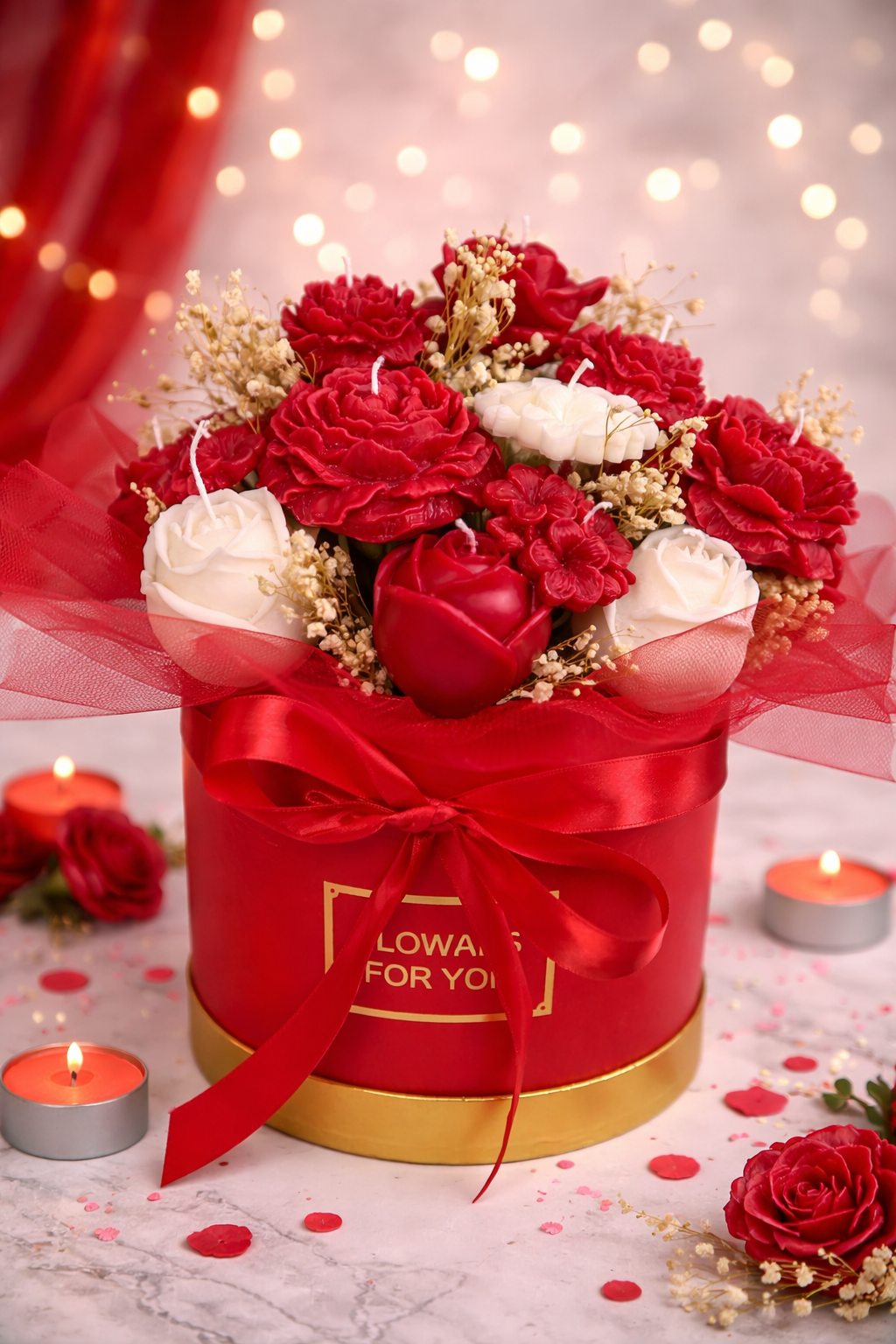 Rose Candle Arrangement