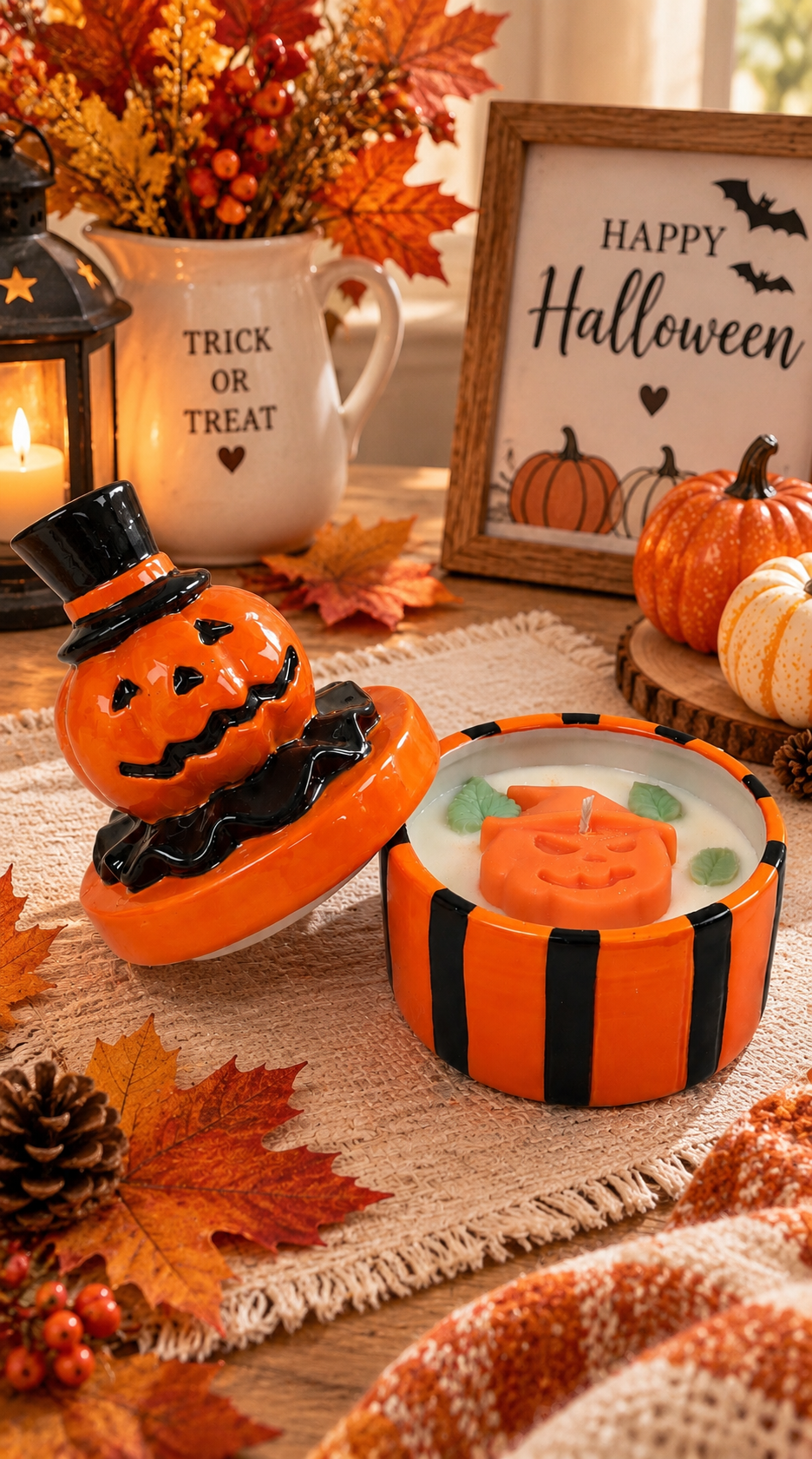 Halloween Pumpkin Candle