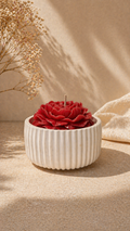 Blossom Candle in Concrete Vessel