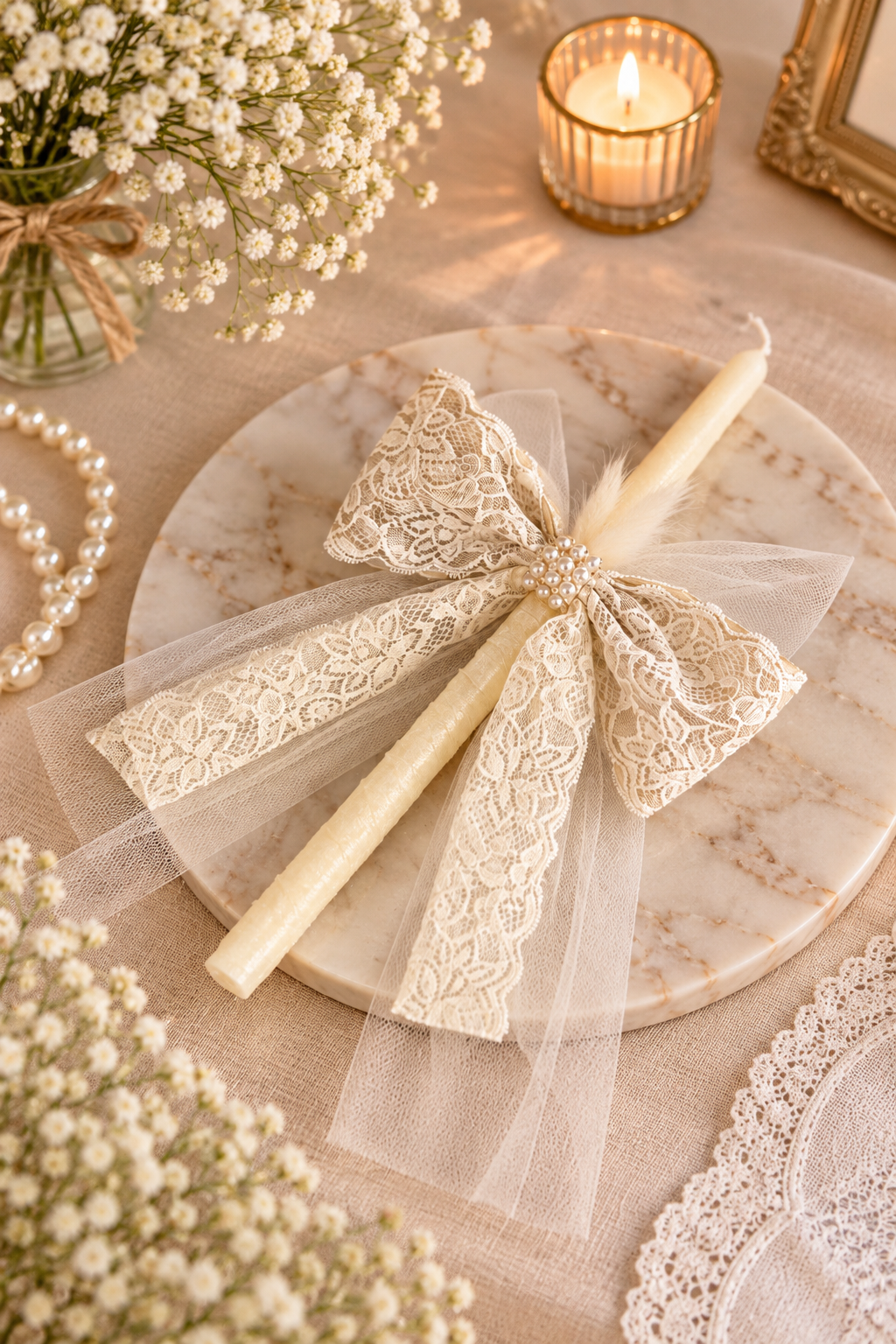 Lace Candle