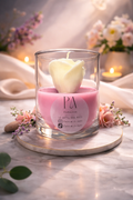 Luxury Rose Flower Candle – Aesthetic Glass Jar Home Decor Candle