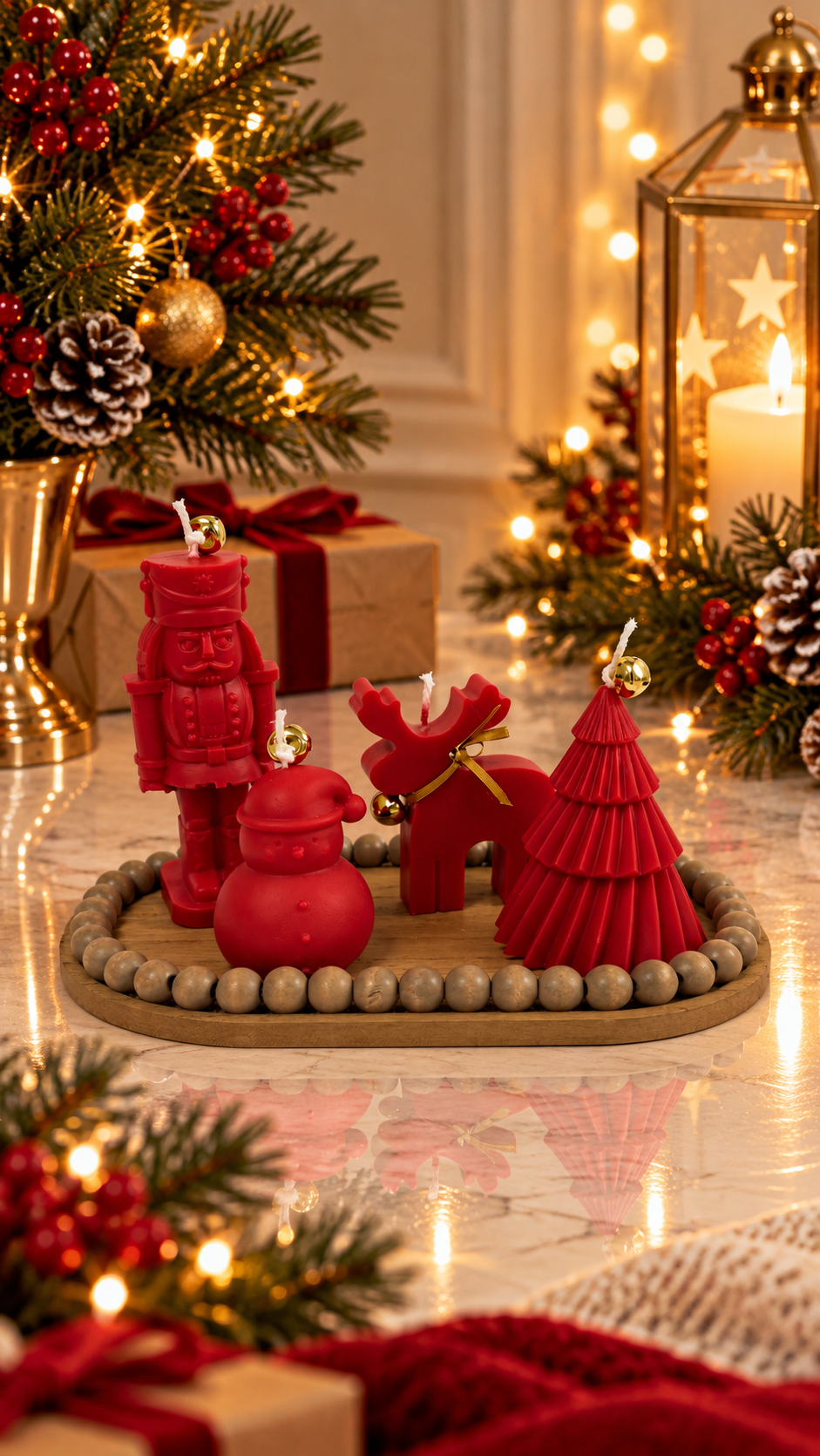 Christmas Glow Candle Tray