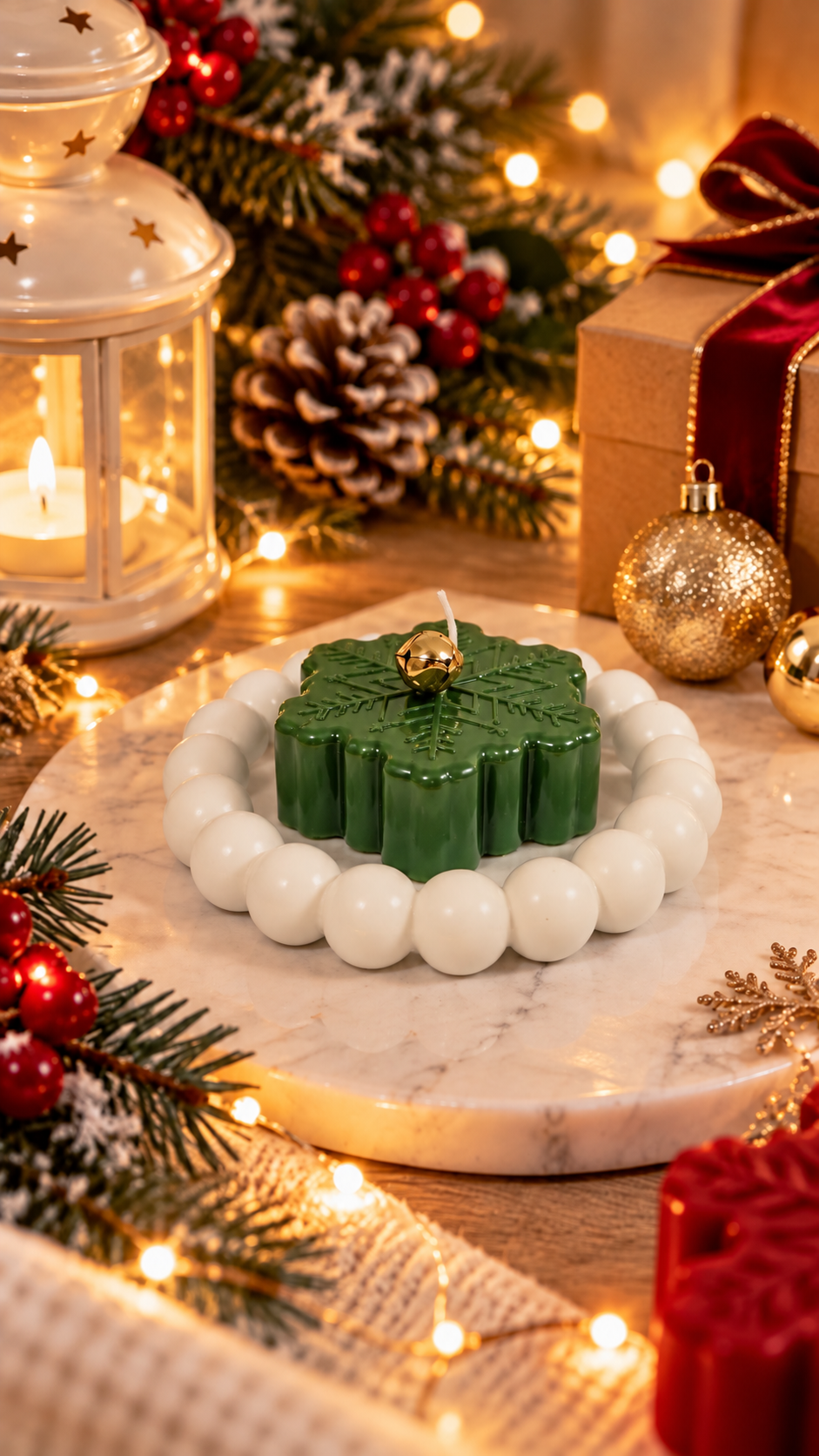 Christmas Snowflake Candle