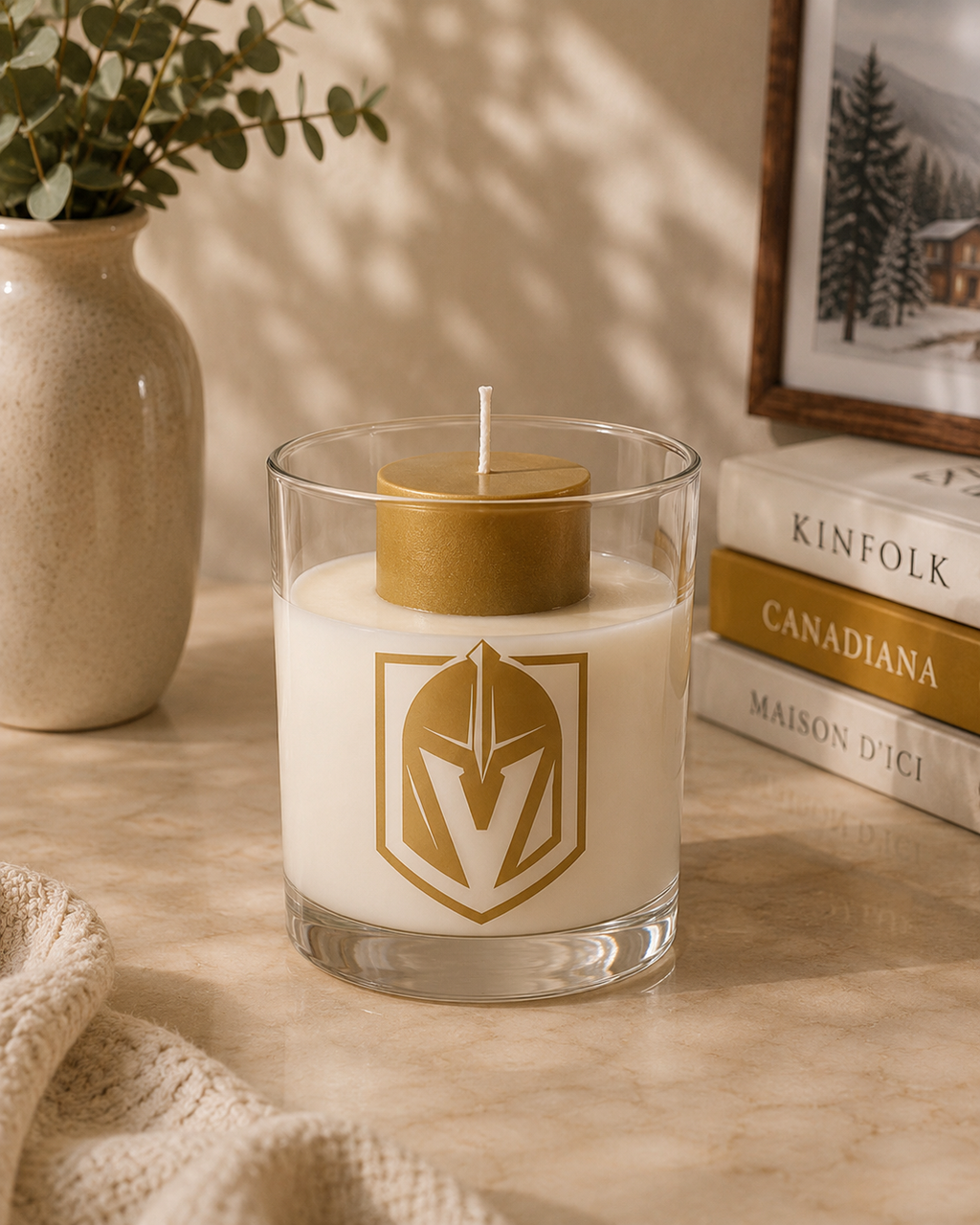 Golden Knights Candle