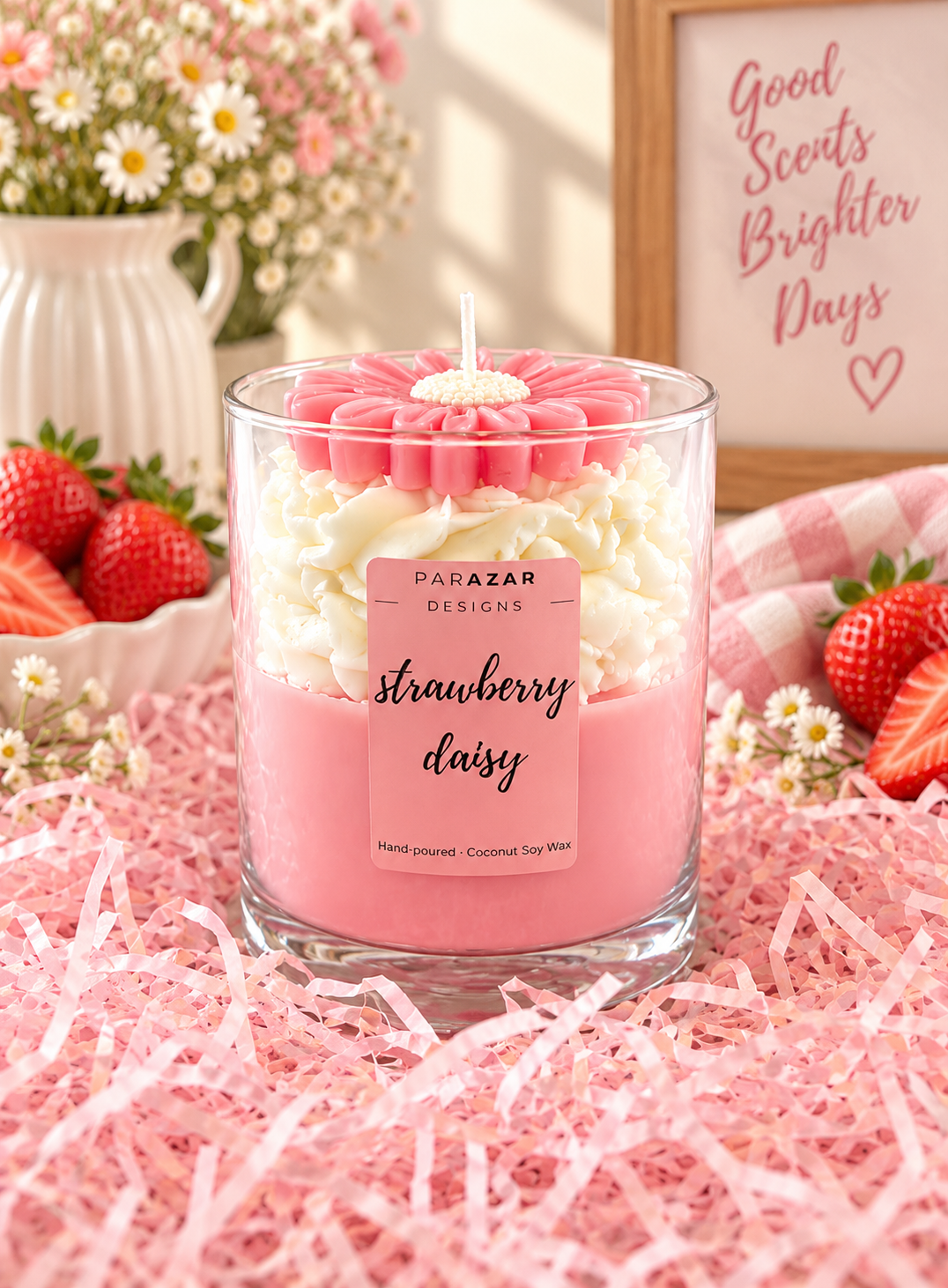 Strawberry Daisy Candle
