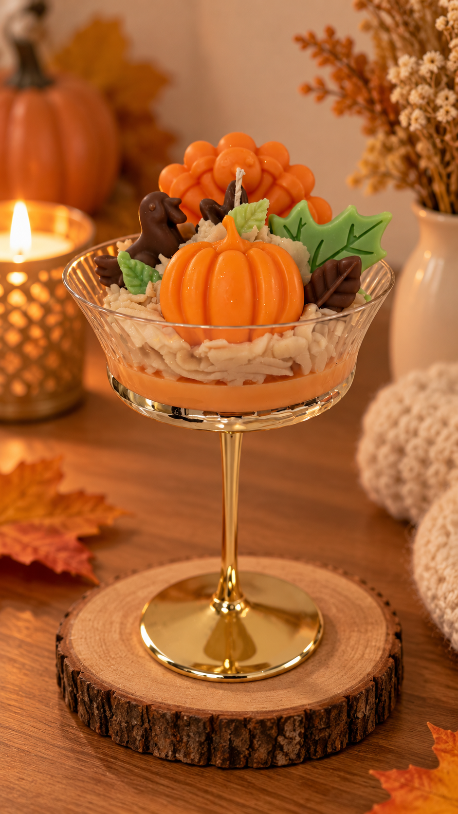 Golden Pumpkin Candle