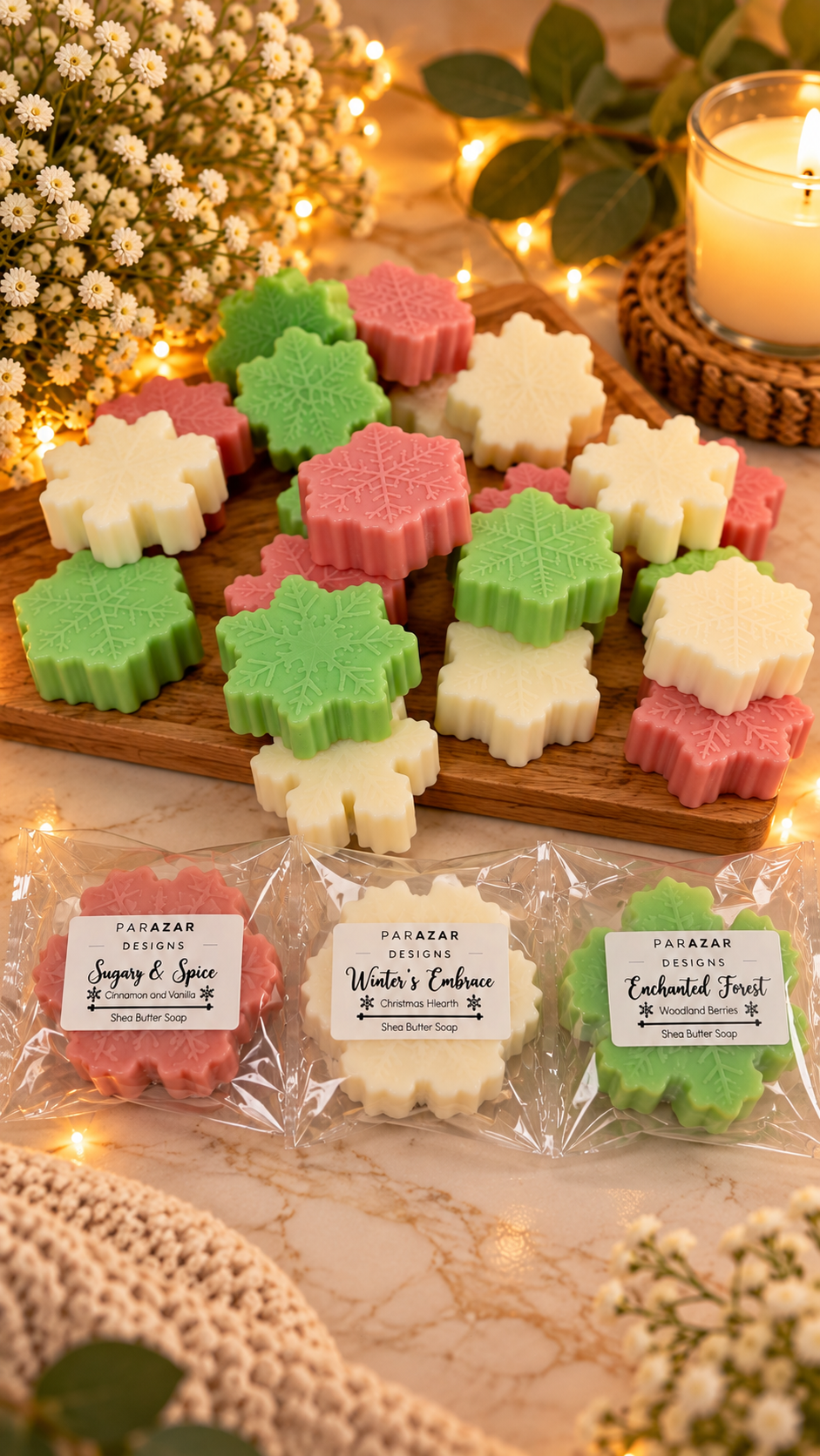 Christmas Snowflake Soap