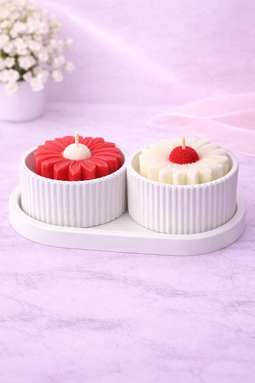 Daisy Candle Set