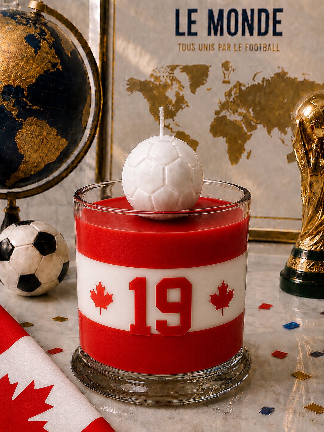 Canada Football Candle