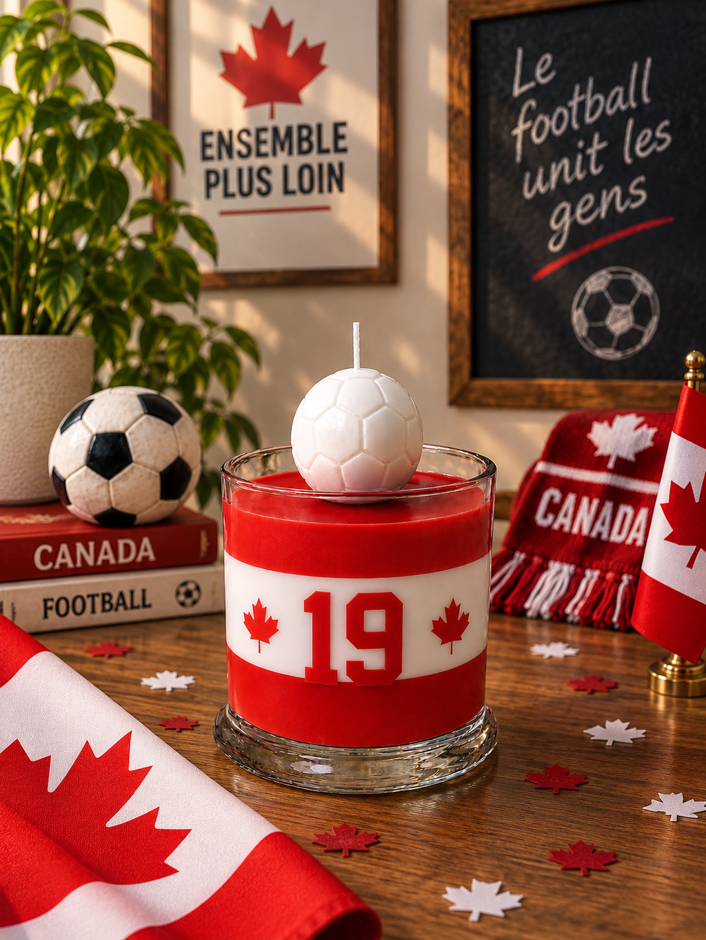 Canada Football Candle
