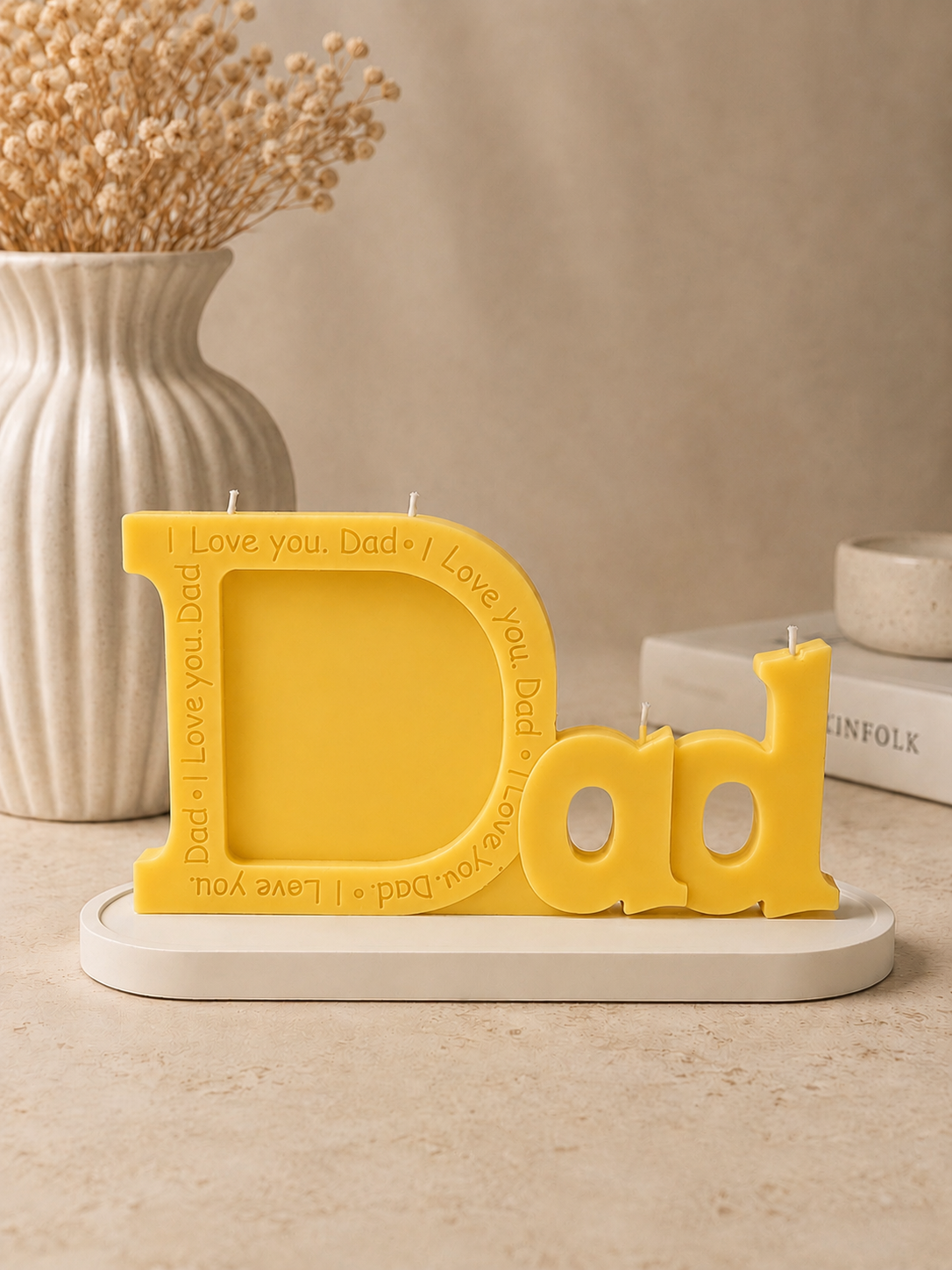 Dad Tray Candle
