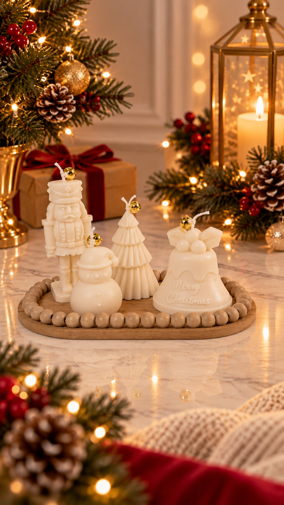 Christmas Glow Candle Tray