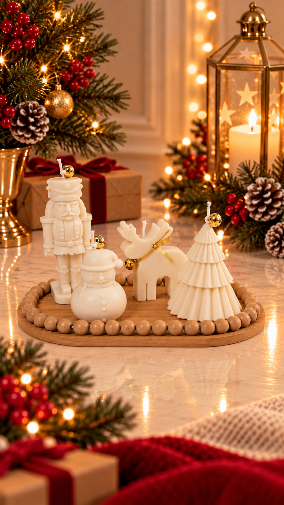 Christmas Glow Candle Tray