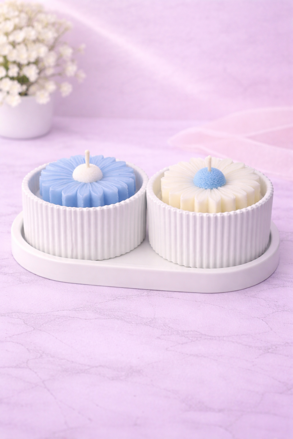 Daisy Candle Set