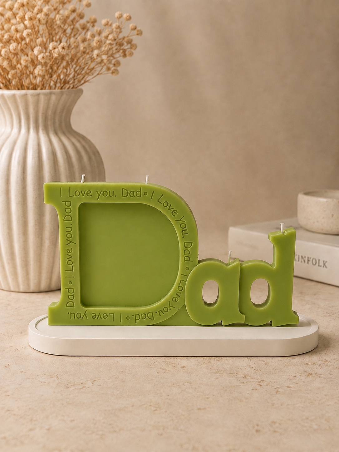 Dad Tray Candle