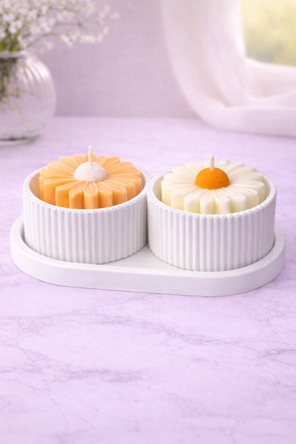 Daisy Candle Set