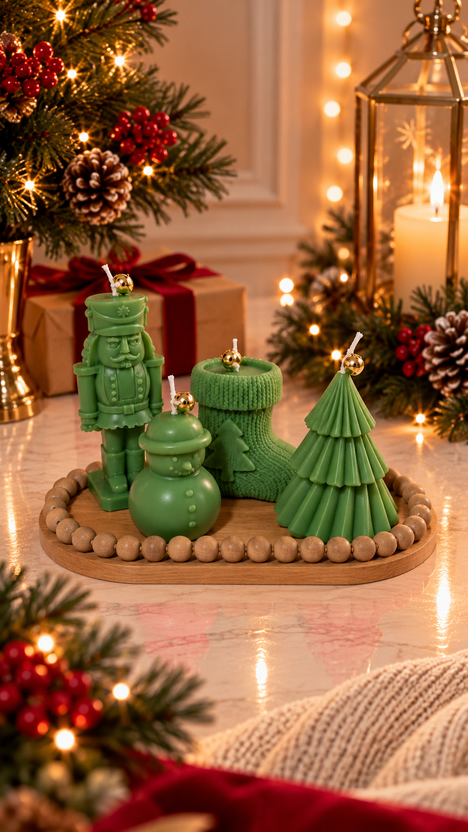 Christmas Glow Candle Tray