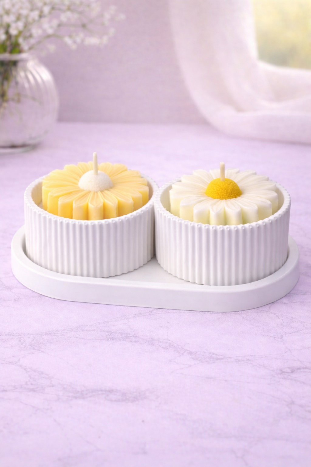 Daisy Candle Set