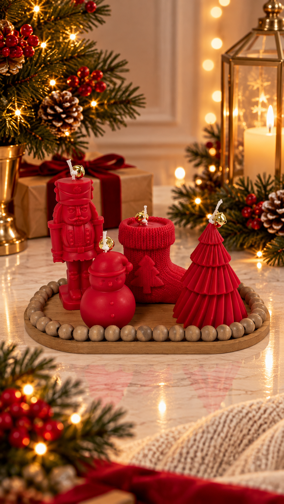 Christmas Glow Candle Tray