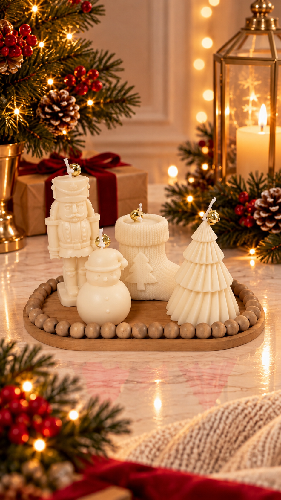 Christmas Glow Candle Tray