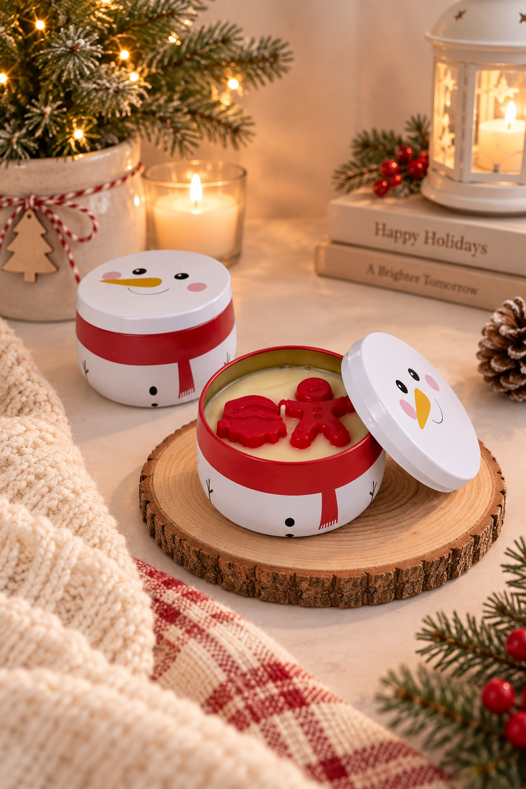 Snowman Candle
