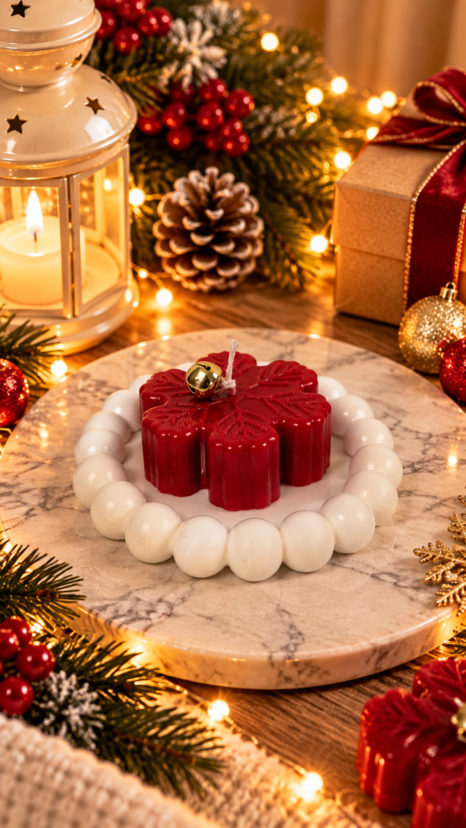 Christmas Snowflake Candle
