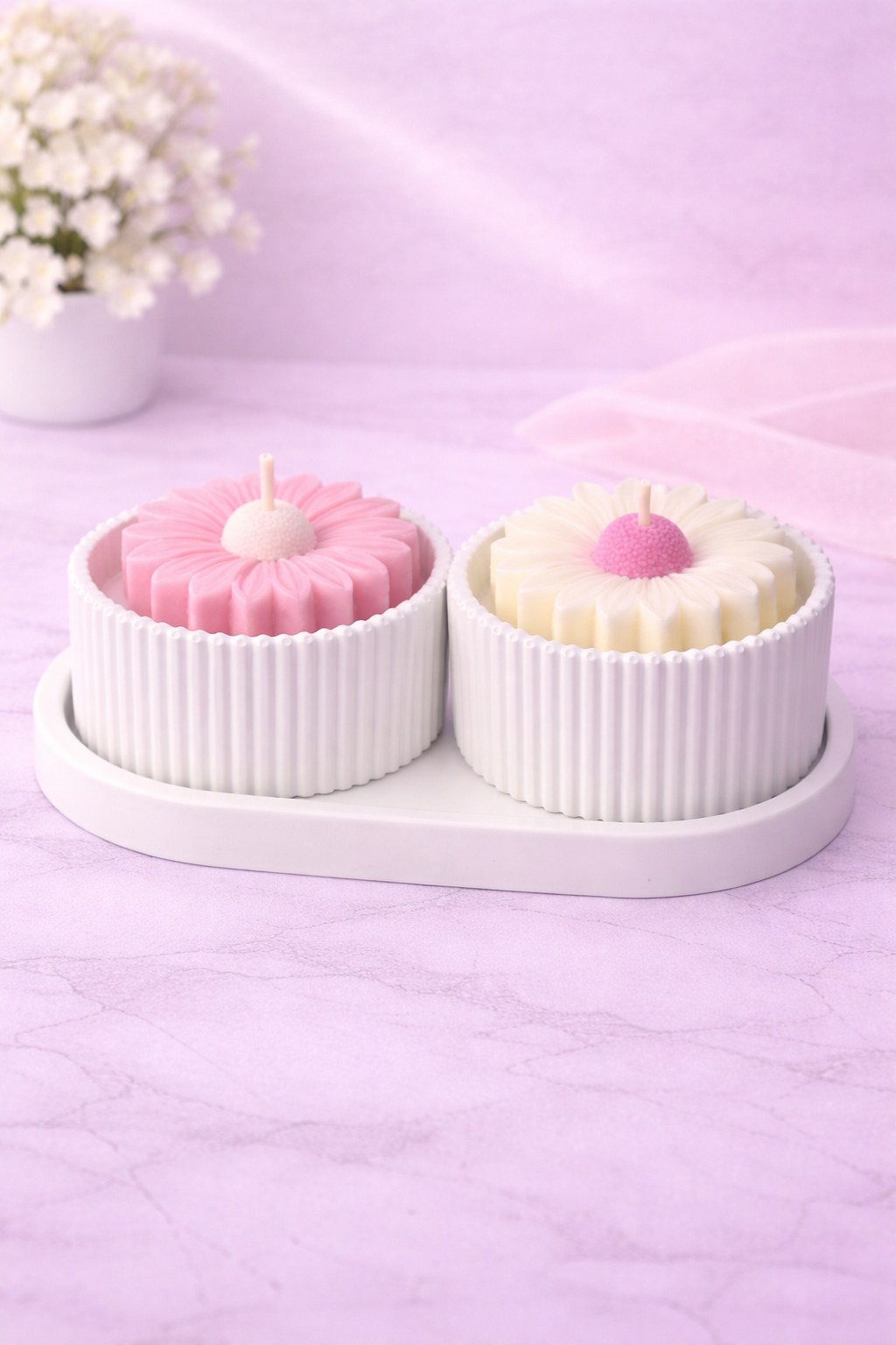 Daisy Candle Set