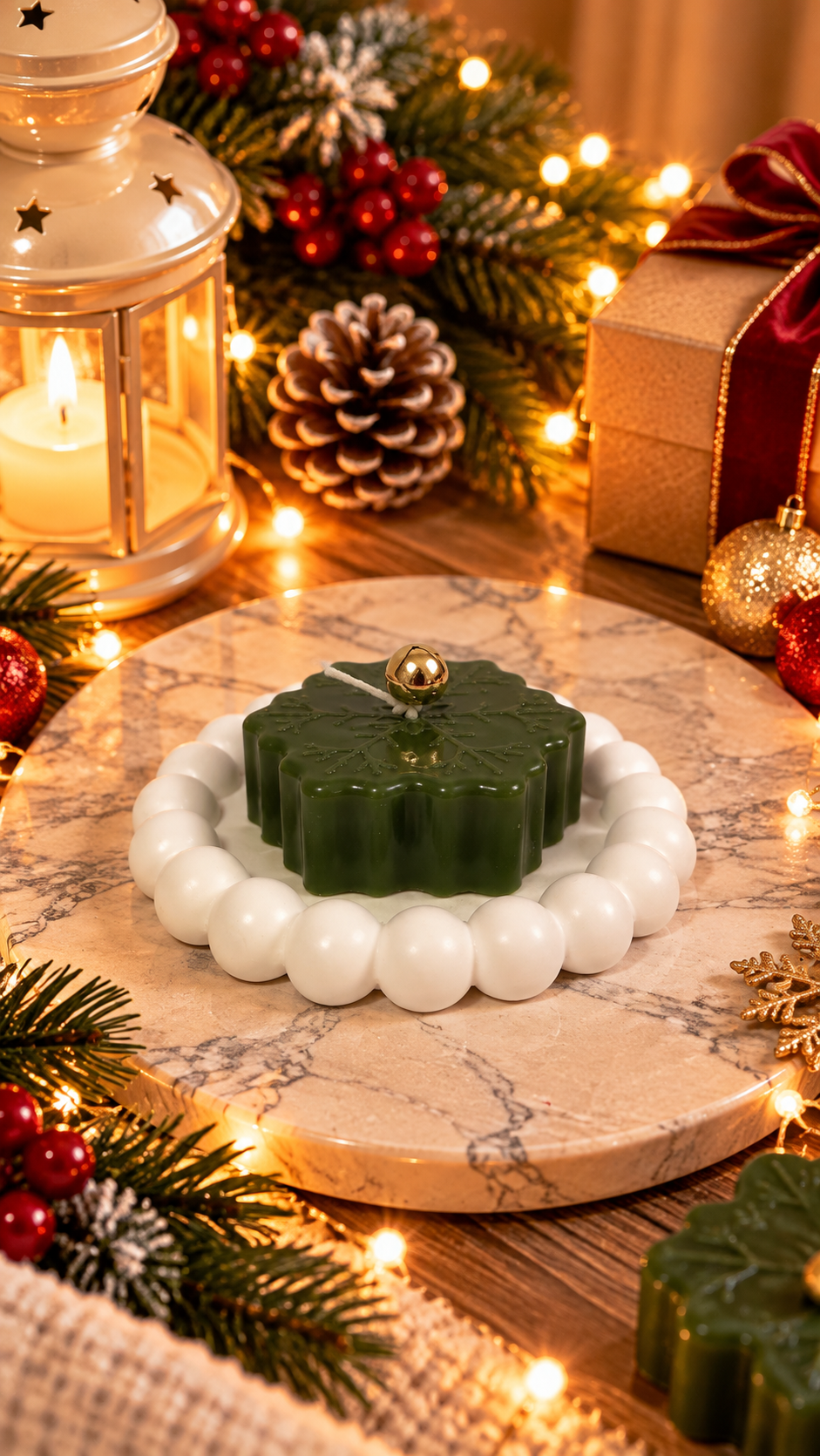 Christmas Snowflake Candle
